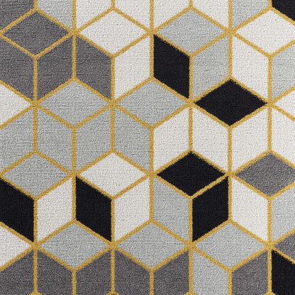 UNITY Scandi Geometric Black Area Rug Swatch