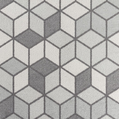 UNITY Scandi Geometric Grey Area Rug Swatch