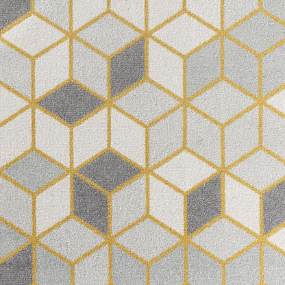 UNITY Scandi Geometric White Area Rug Swatch