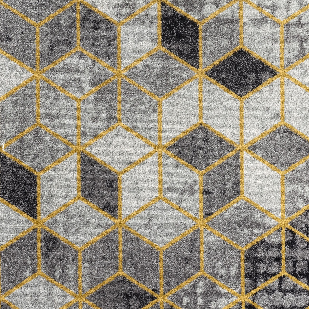 UNITY Scandi Geometric Yellow Area Rug Swatch