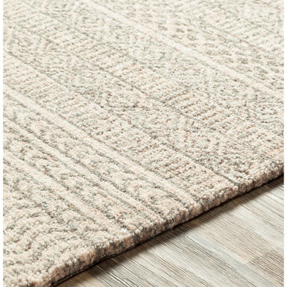 VANIYA Hand-Tufted Global Wool Grey Area Rug Texture