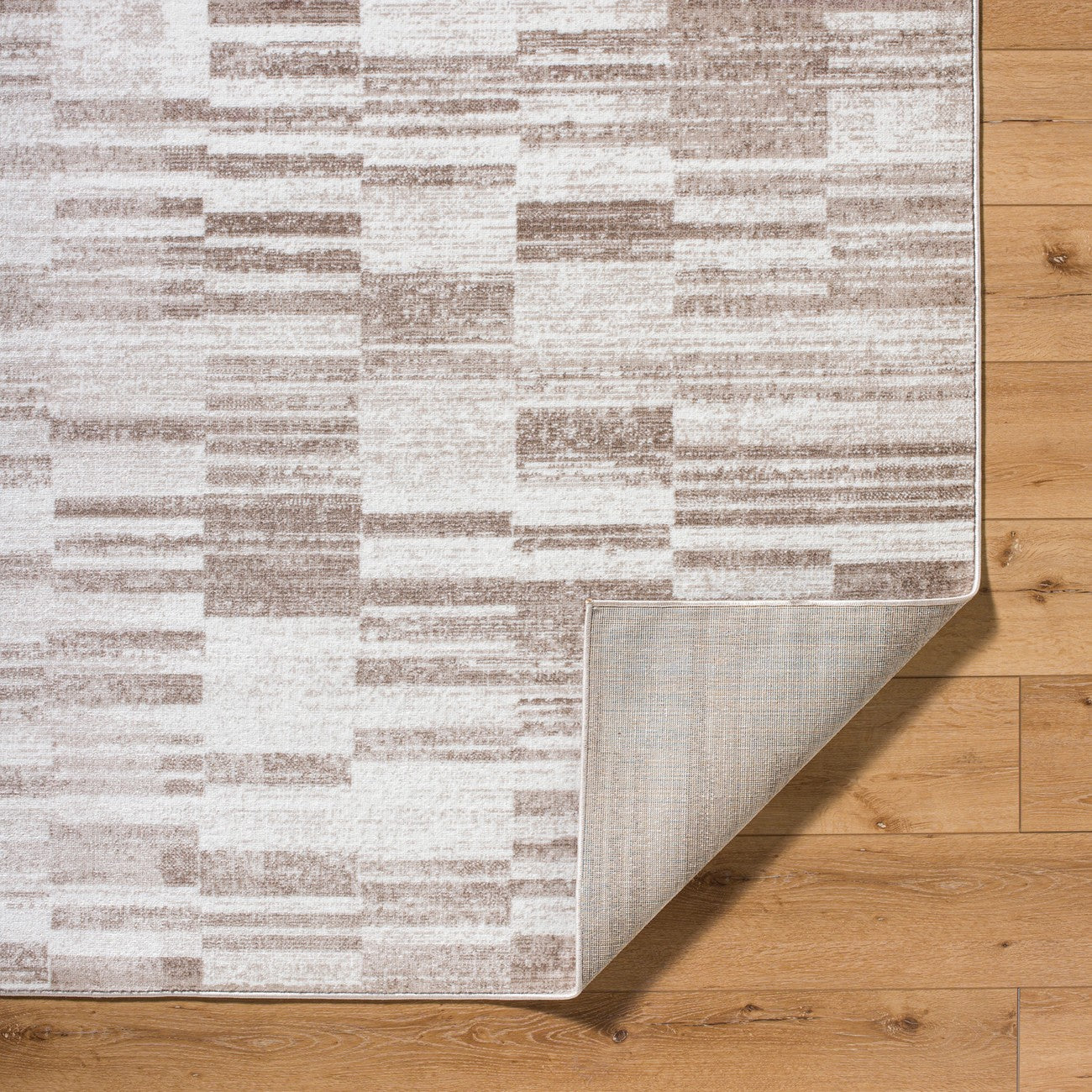 VANYA Scandi Modern Dark Brown Area Rug Fold