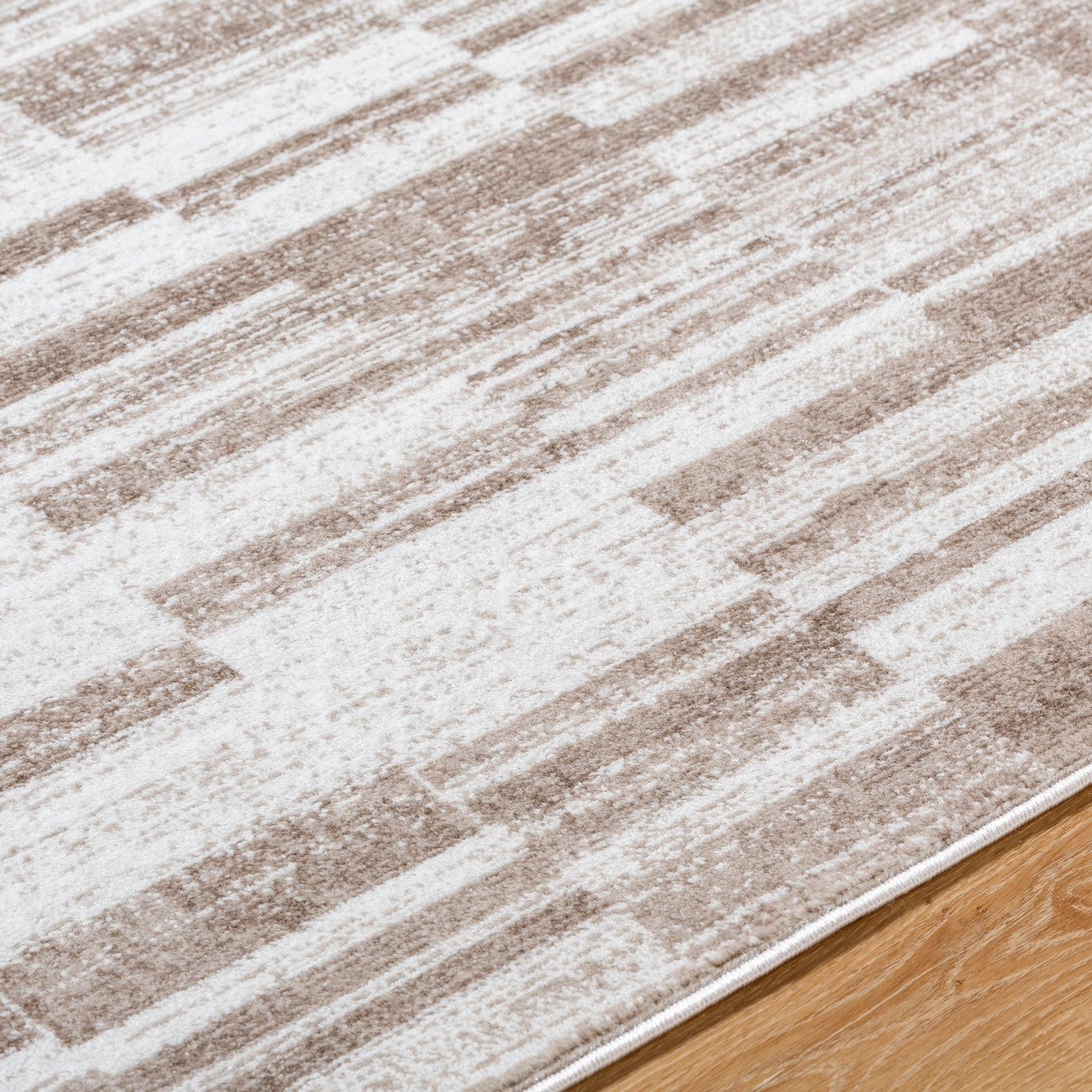 VANYA Scandi Modern Dark Brown Area Rug Texture