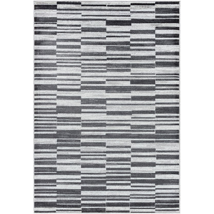 VARTIKA Scandi Modern Black Area Rug Flat