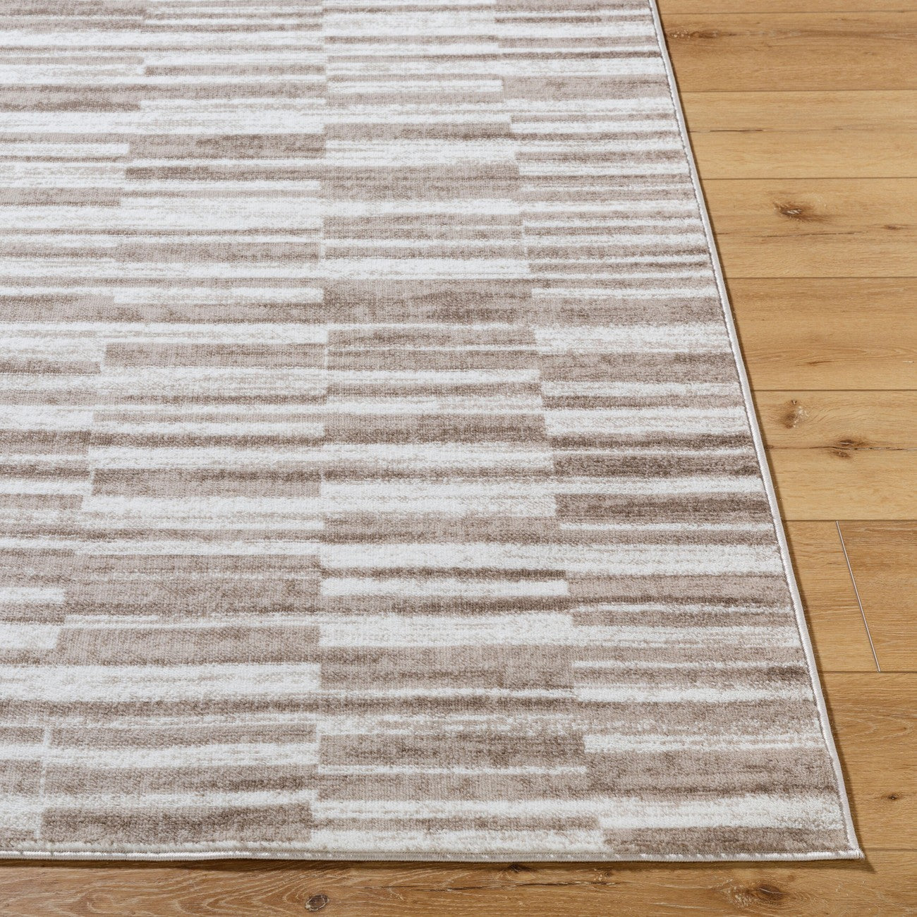 VARTIKA Scandi Modern Dark Brown Area Rug Front