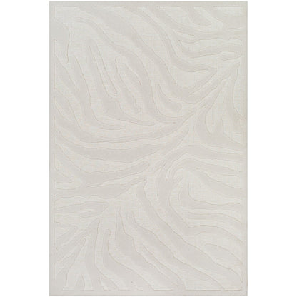VEERA Indoor & Outdoor Modern Cream Area Rug Flat