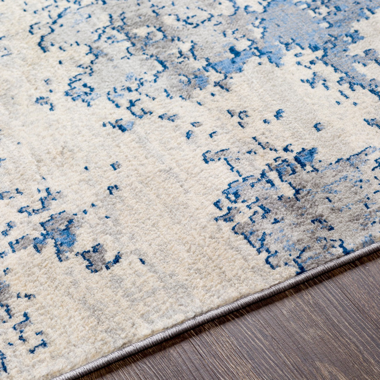 VICTOIRE Abstract Modern Marble Sky Blue Area Rug Texture