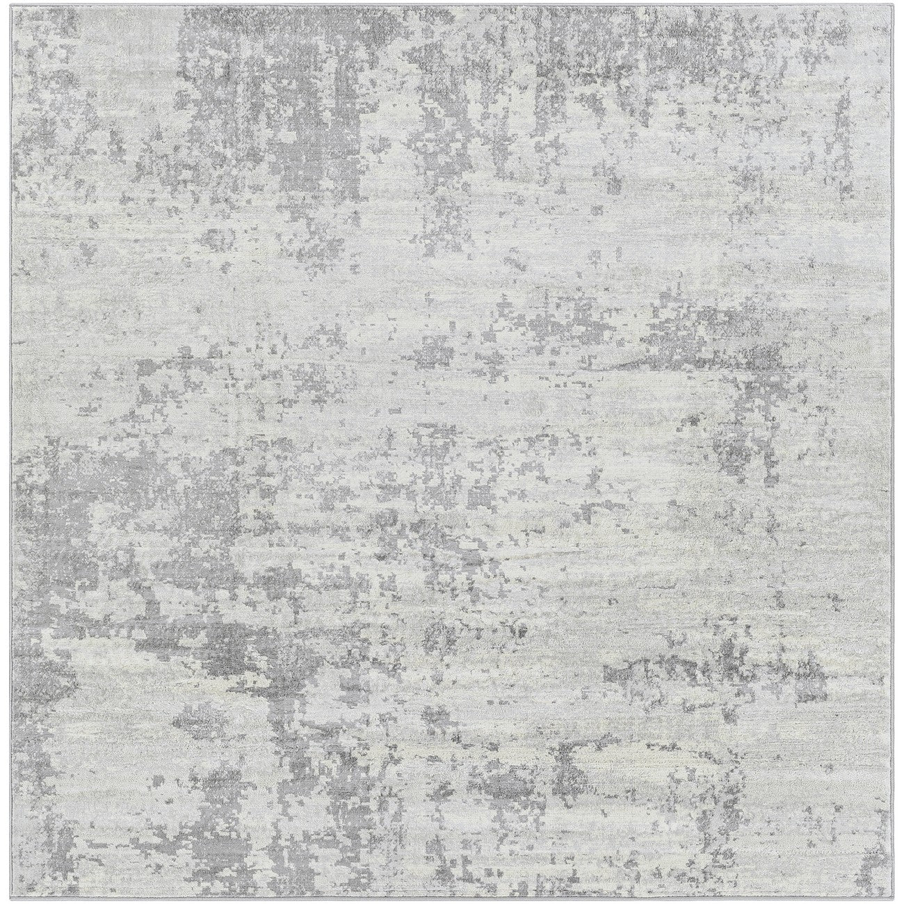 VICTOIRE Abstract Modern Marble Grey/Ivory Area Rug Flat