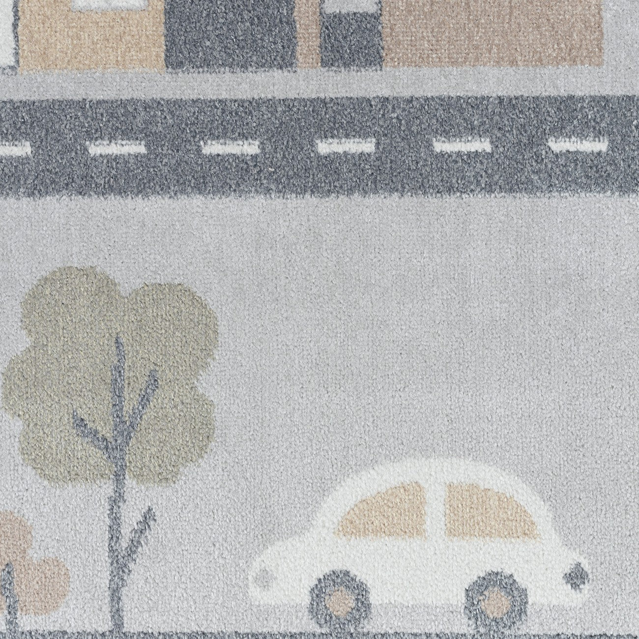 City Roads Rug - Machine Washable Kids Room Rug Swatch