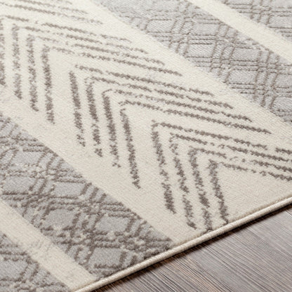 WAIFU Scandi Modern Light Grey Area Rug Texture