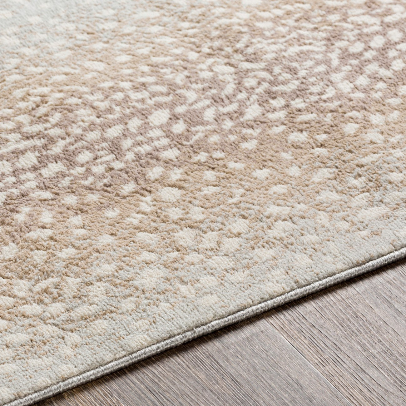ZORINA Scandi Boho Tan Polka Dot Area Rug Texture