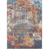 Noa Abstract Modern Marble Burnt Orange Rug