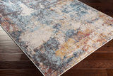 Valerie Abstract Modern Marble Dark Blue Rug