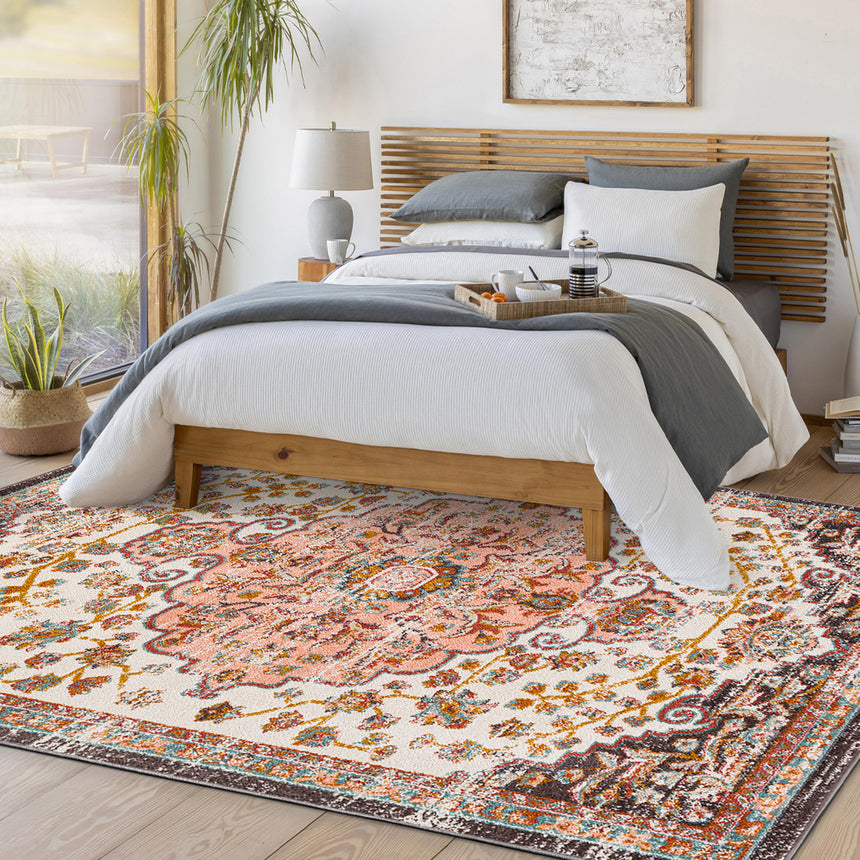 Celia Vintage Oriental Boho Brick Rug