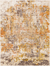 Jeevika Abstract Modern Marble Orange Rug