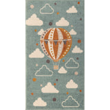 Monty Kids Modern Multicolour/Blue Bedroom Rug