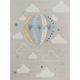 Monty Kids Modern Multicolour/Grey Bedroom Rug