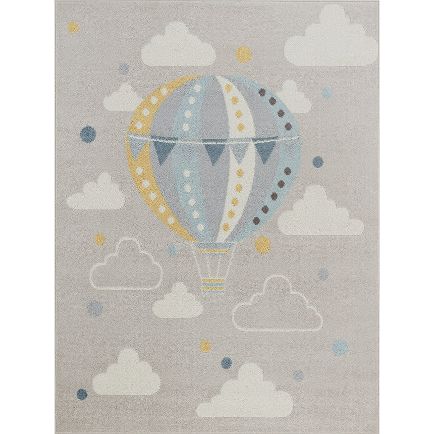 Monty Kids Modern Multicolour/Grey Bedroom Rug