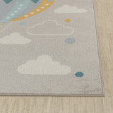 Monty Kids Modern Multicolour/Grey Bedroom Rug