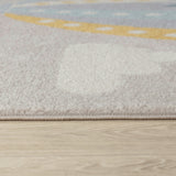 Monty Kids Modern Multicolour/Grey Bedroom Rug