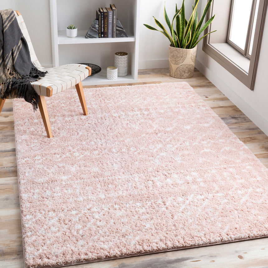 Saanjh Shaggy Global Plush Pile Blush Rug