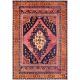 Valentina Machine Washable Traditionnal Boho Coral Rug