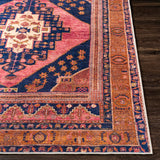 Valentina Machine Washable Traditionnal Boho Coral Rug