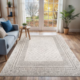 Ambre Scandi Geometric Charcoal Light/Beige Rug