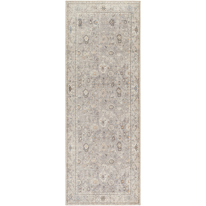Davina Becki Owens x Livabliss Vintage Oriental Boho Light Grey Rug - Image 1