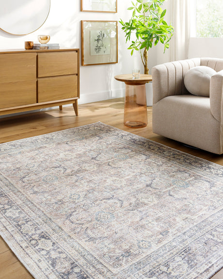 Darling Becki Owens x Livabliss Machine Washable Oriental Boho Light Silver Rug - Image 2