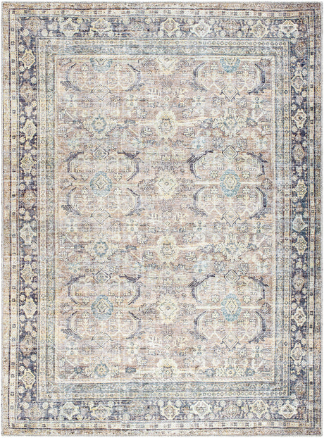 Darling Becki Owens x Livabliss Machine Washable Oriental Boho Light Silver Rug - Image 1