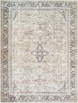 Darling Becki Owens x Livabliss Machine Washable Oriental Boho Warm Grey/Khaki Rug - Image 1