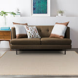 Kimi Becki Owens x Livabliss Solid And Border Mocha Jute Rug