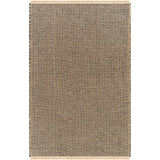 Kimi Becki Owens x Livabliss Solid And Border Charcoal Jute Rug