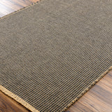 Kimi Becki Owens x Livabliss Solid And Border Charcoal Jute Rug