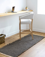 Kimi Becki Owens x Livabliss Solid And Border Charcoal Jute Rug