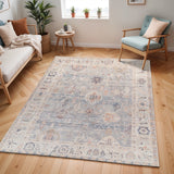Marlene Becki Owens x Livabliss Vintage Oriental Boho Grey/Pale Blue Rug