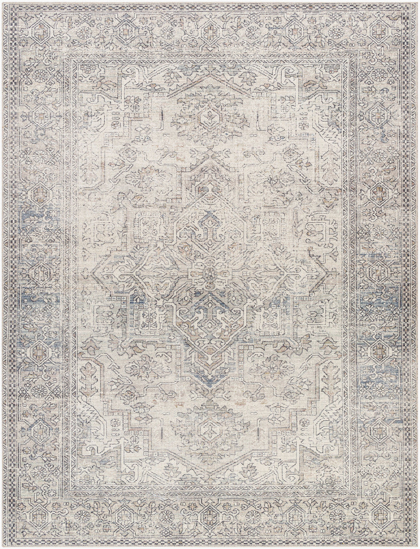 Margot Becki Owens x Livabliss Vintage Oriental Boho Navy/Cream Rug