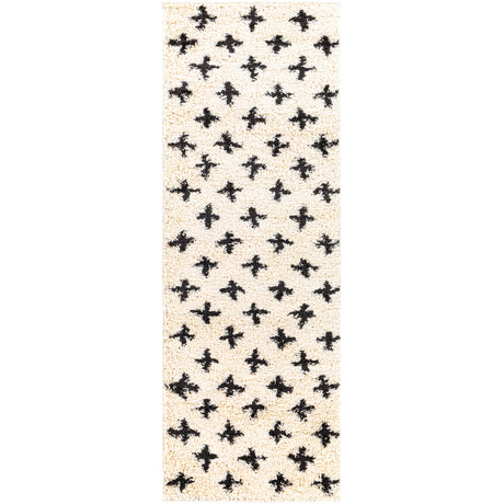 Eliza Shaggy Modern Plush Pile Cream Rug - Image 1