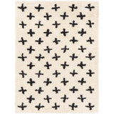 Eliza Shaggy Modern Plush Pile Cream Rug