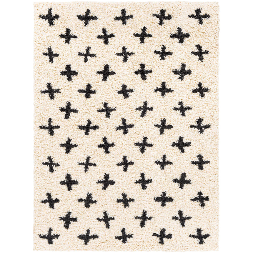 Eliza Shaggy Modern Plush Pile Cream Rug