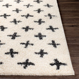 Eliza Shaggy Modern Plush Pile Cream Rug - Image 5