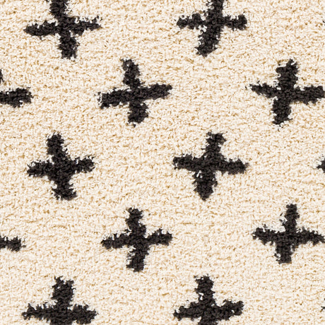 Eliza Shaggy Modern Plush Pile Cream Rug - Image 7