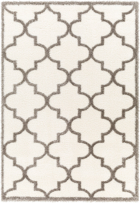 Ellie Shaggy Cottage Plush Pile Ivory Rug - Image 1