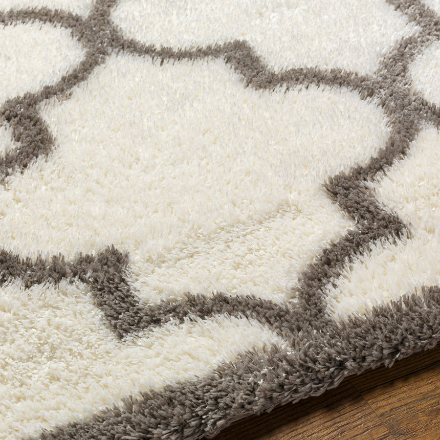 Ellie Shaggy Cottage Plush Pile Ivory Rug - Image 3