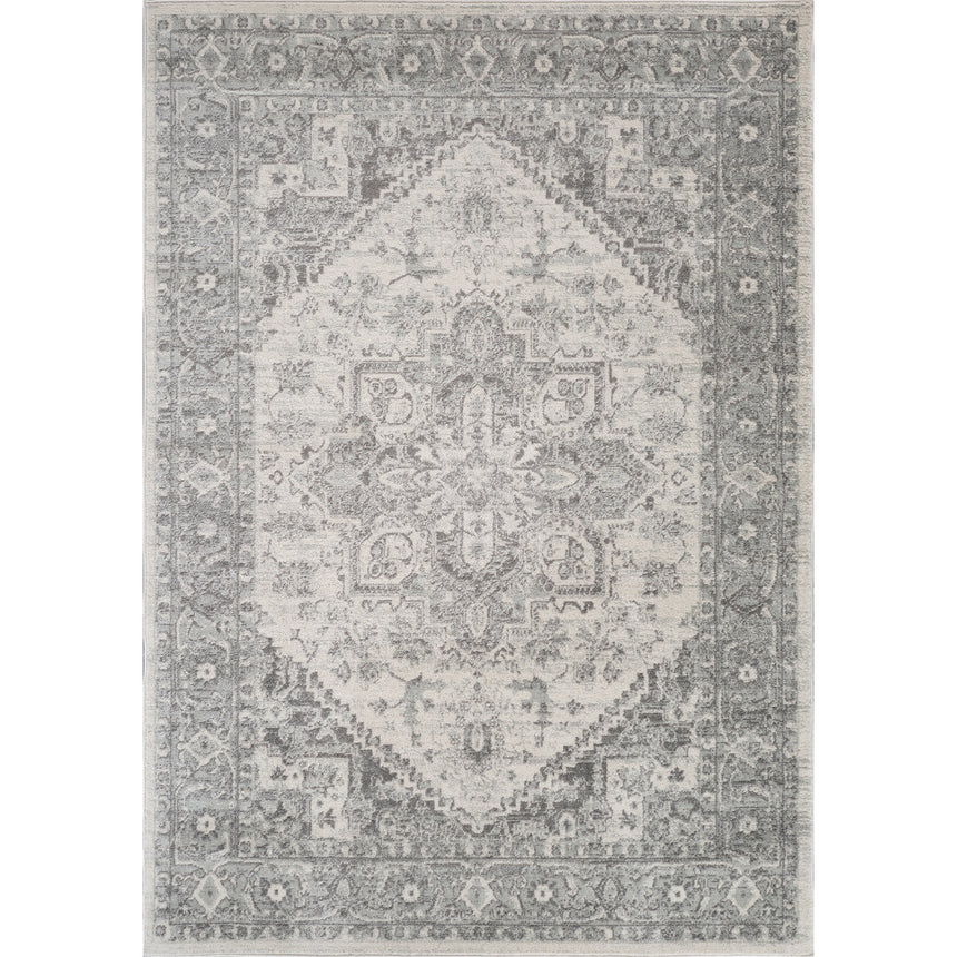 Farah Vintage Oriental Boho Grey/White Rug