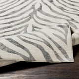 Cybele Scandi Boho Zebra Charcoal Rug
