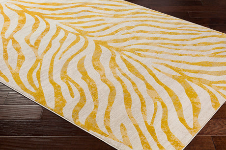 Cybele Scandi Boho Zebra Mustard Rug - Image 6