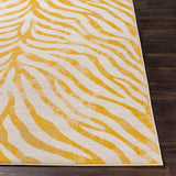 Cybele Scandi Boho Zebra Mustard Rug - Image 5