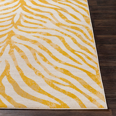 Cybele Scandi Boho Zebra Mustard Rug - Image 5